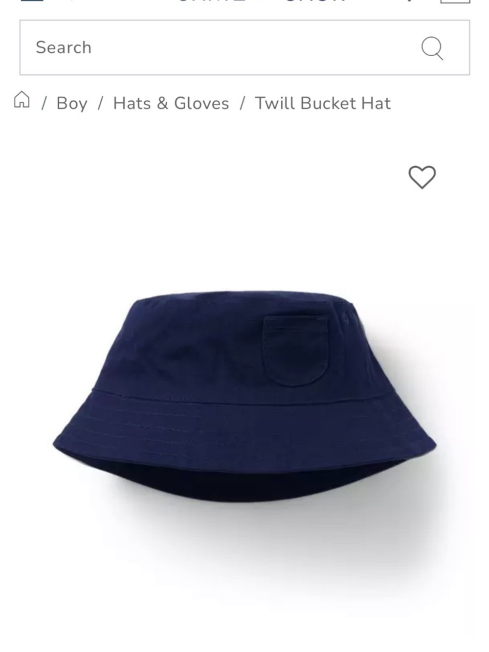 Janie and Jack Navy Twill Bucket Hat for Kids
